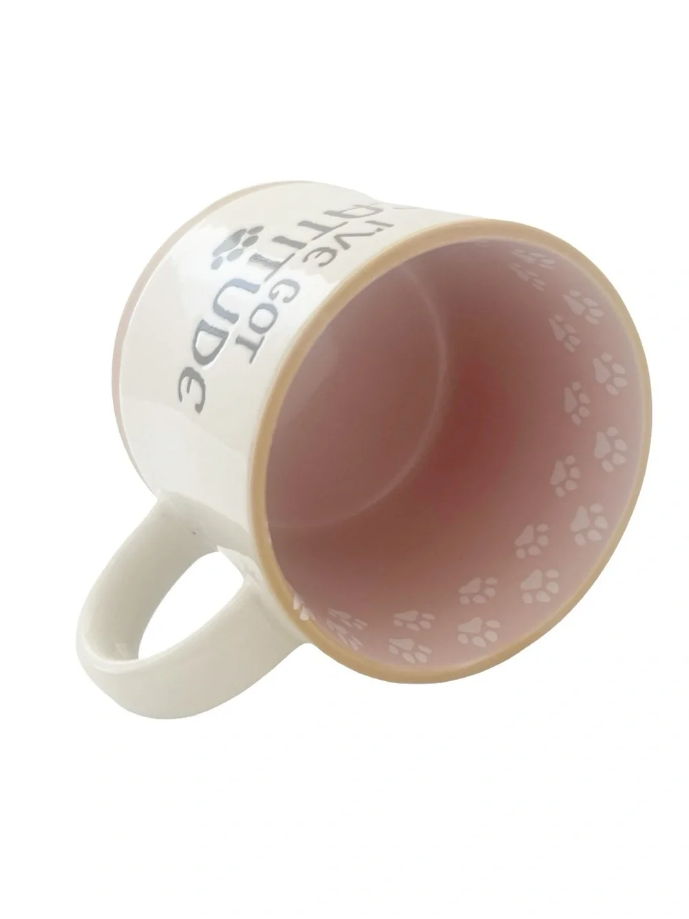Spectrum Designz ‘I’ve Got Catitude’ Ceramic Coffee Tea Mug Pink NEW